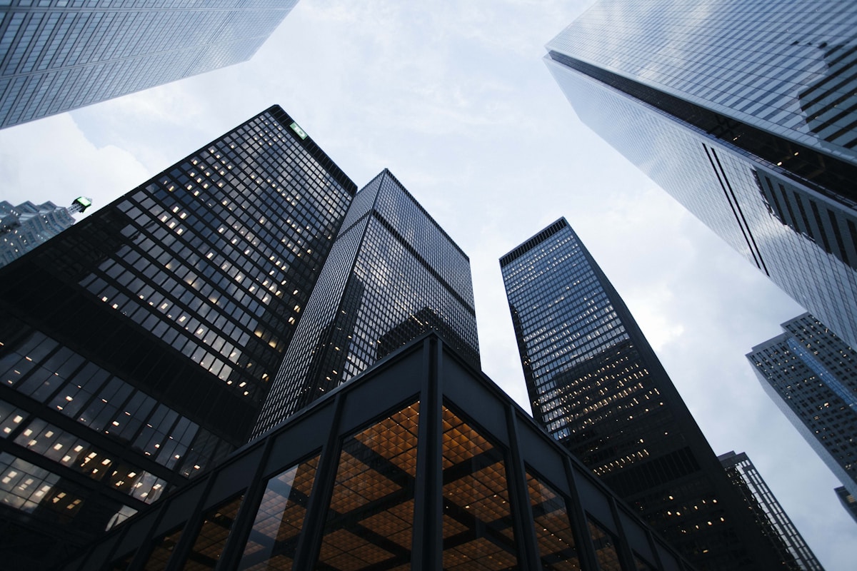 Business district skyline